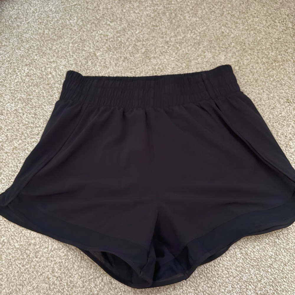 Athleta Black Athletic Shorts Lightweight Elastic Waist
